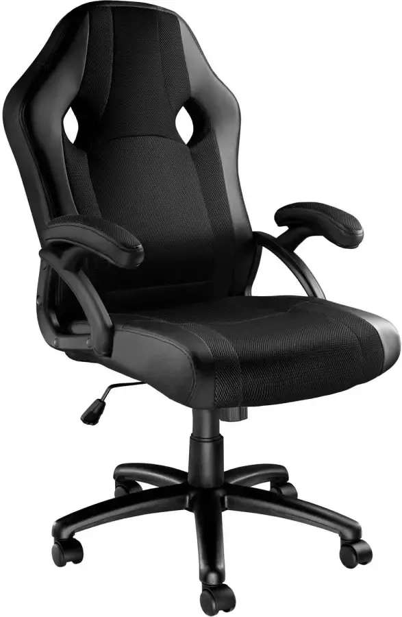 Tectake Bureaustoel Goodman burostoel racestoel gamingstoel zwart 403492