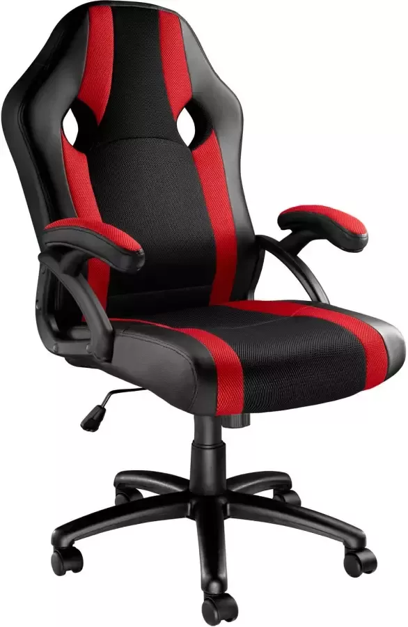 Tectake bureaustoel gamingchair luxe burostoel kantoorstoel racingstoel burostoel gamestoel Goodman zwart rood - Foto 1