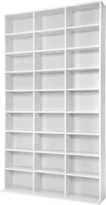 Tectake CD DVD wandmeubel staand 180x102x23 5 cm 401703 wit
