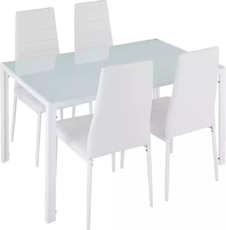 Tectake Eettafelset Berlin tafel en 4 stoelen - Foto 1