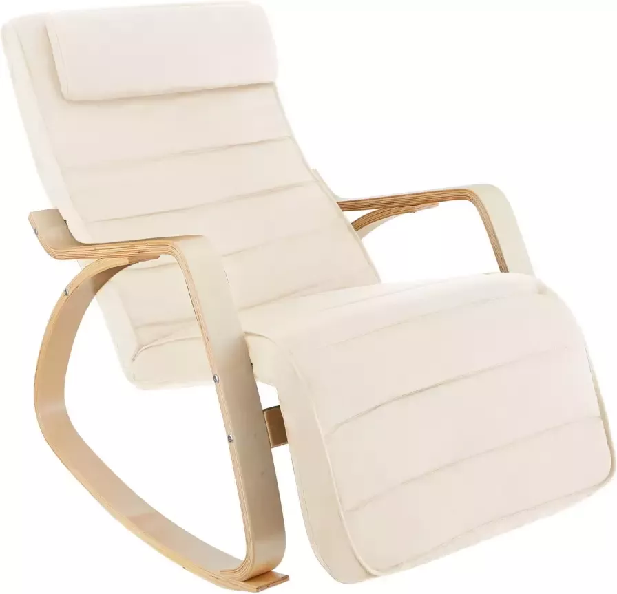 Tectake Schommelstoel Onda fauteuil beige 403527