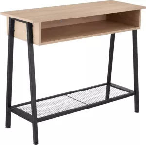 Tectake Sidetable Consoletafel Tralee 100x35x80 5cm Industrieel Lichtbruin 404721