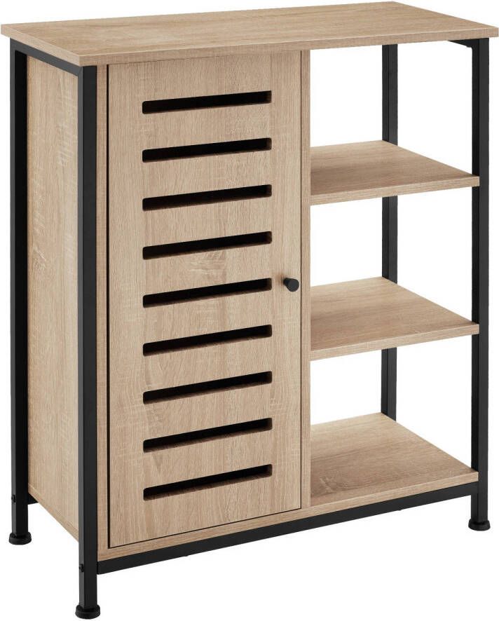 Tectake Wandkast Coventry 71x32x82cm industrieel lichtbruin 404763
