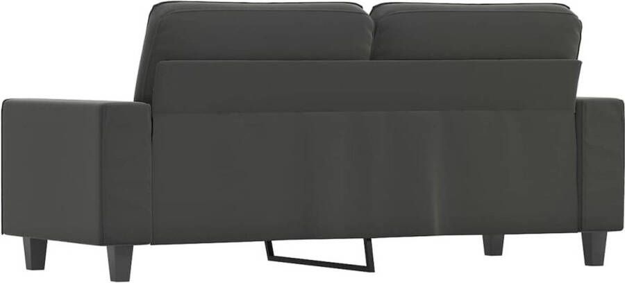 The Living Store 2-zitsbank Donkergrijs Microvezel Stevig frame Comfortabele zitting