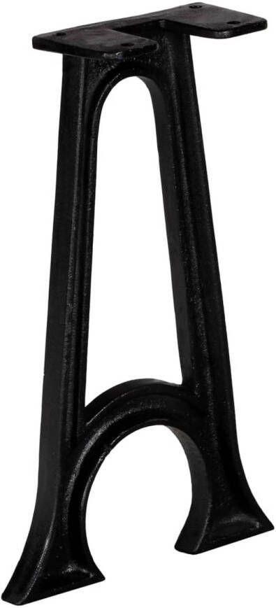 VidaXL The Living Store A-frame Bankpoten 25 x 41 cm Gietijzer Zwart