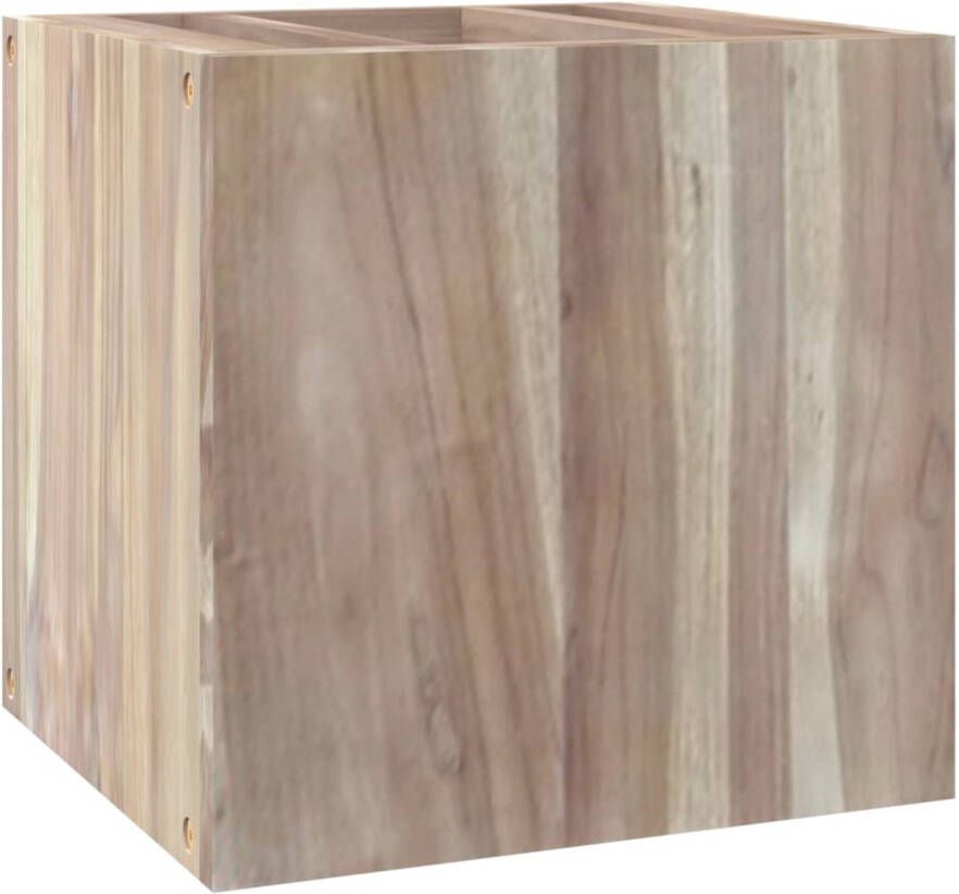 The Living Store Badkamerwandkast Massief teakhout 41 x 38 x 40 cm Wandgemonteerd Badkamerkast Teakwood Wandmontage Opbergruimte Design Meubilair