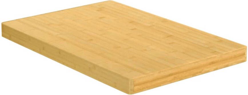 The Living Store Bamboe Tafelblad 60 x 100 x 4 cm Duurzaam materiaal Veelzijdig toepasbaar Afgeronde randen Eenvoudig schoon te maken oppervlak Bamboetafelblad Tafelblad Vervangen Houten Tafelblad Bruine Tafel Salontafel