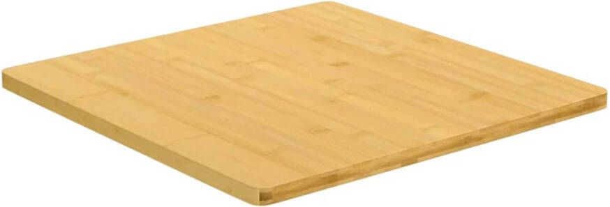 The Living Store Bamboe tafelblad 60 x 60 x 1.5 cm Duurzaam materiaal Bamboetafelblad Tafelblad Vervangen Houten Tafelblad Bruine Tafel Salontafel Blad