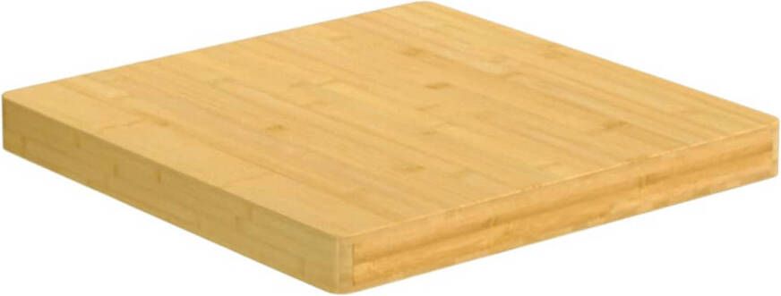 The Living Store Tafelblad 60x60x4 cm bamboe Bamboetafelblad Tafelblad Bruin Houten Tafelblad Design Tafelblad Multifunctionele Tafelblad