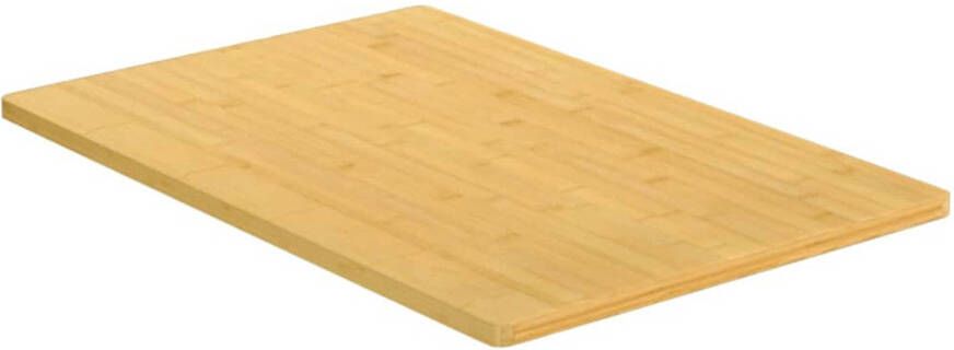 The Living Store Bamboe Tafelblad 60x100x1.5 cm Duurzaam bamboe Veelzijdig Afgeronde randen Makkelijk schoon te maken Bamboetafelblad Tafelblad Vervangen Houten Tafelblad Duurzame Tafel Eetkamertafel