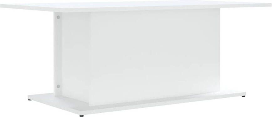 The Living Store Banktafel Woonkamer 102x55.5x40 cm Stevig tafelblad Wit