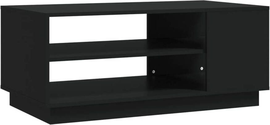 The Living Store Banktafels 102 x 55 x 43 cm Stevige constructie Salontafel Banktafel Houten Salontafel Zwarte Salontafel Zwart