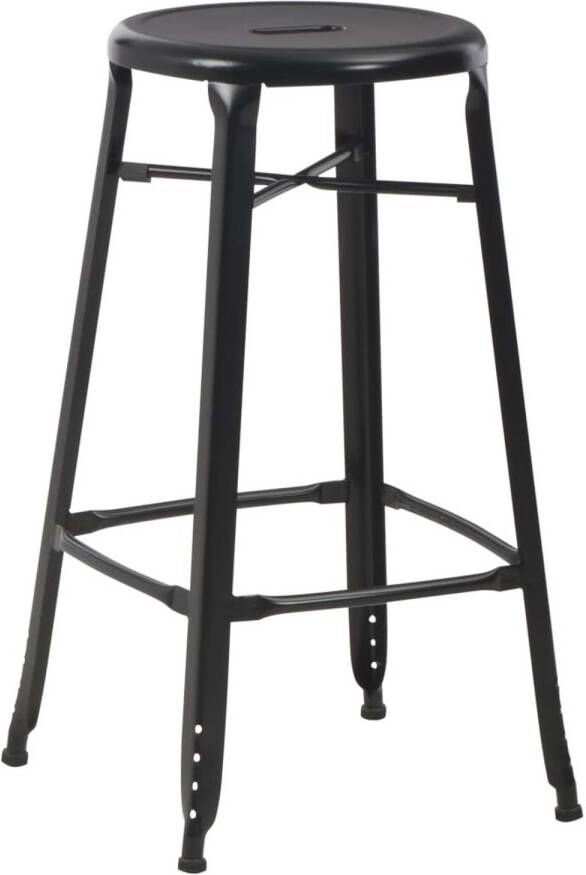 The Living Store Barkrukken 2-delige Gepoedercoat staal Kleur- zwart Afmetingen- 42 x 42 x 71 cm Draagvermogen- 110 kg