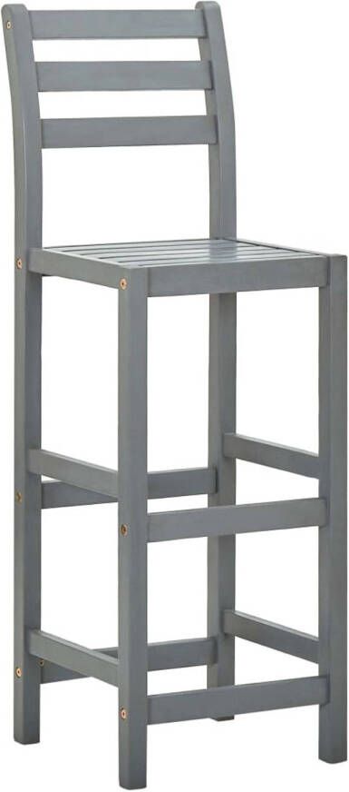 The Living Store Barstoelen Hout Massief Acaciahout 40 x 36.5 x 110 cm Greywash