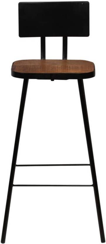 The Living Store Barstoelen Massief gerecycled hout 45 x 36 x 99 cm Industriële stijl