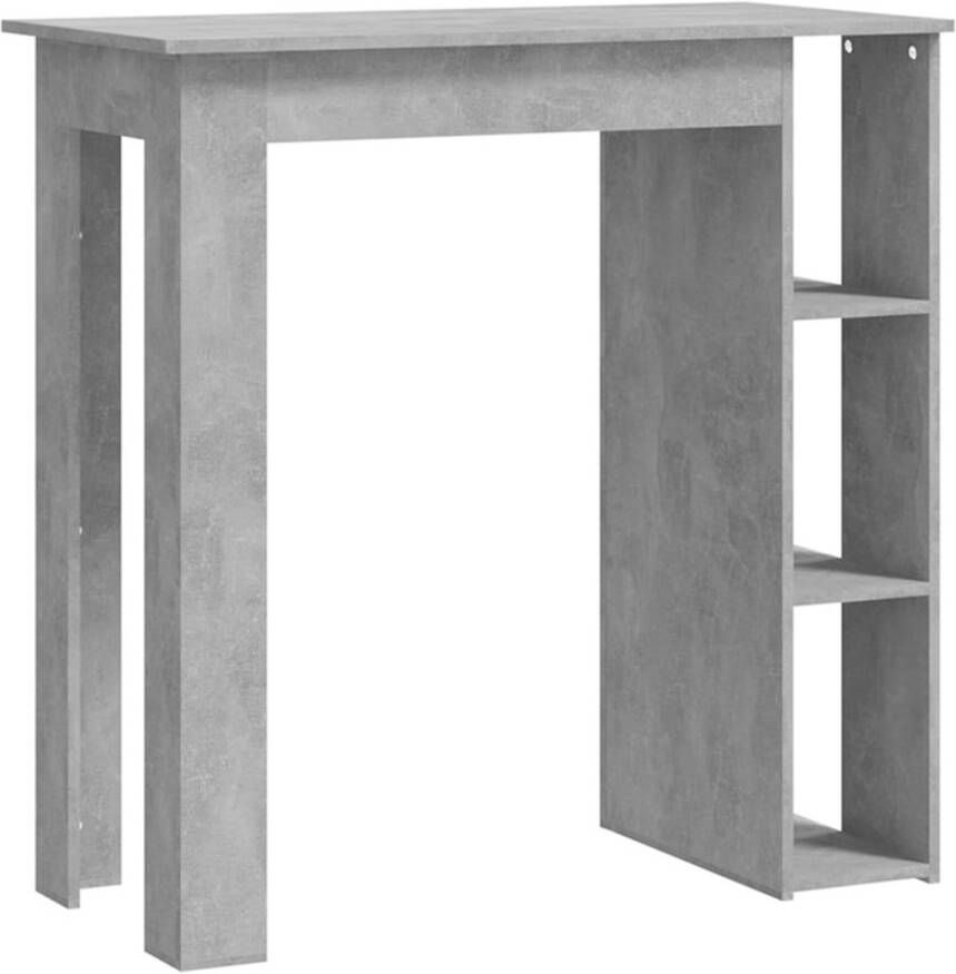The Living Store Bartafel Betongrijs 102 x 50 x 103.5 cm Met opbergvakken