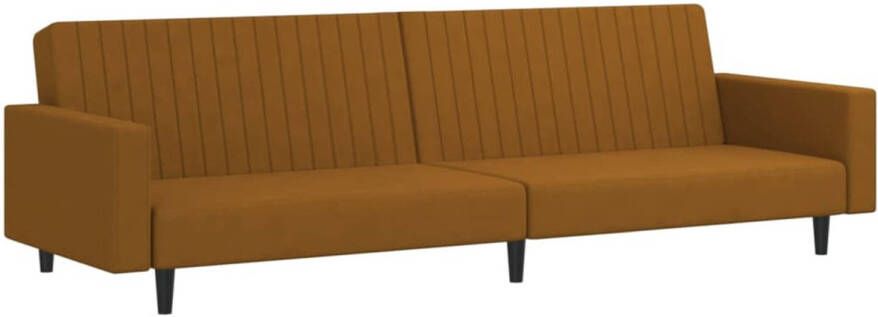 The Living Store Bedbank Multifunctioneel Bruin Fluweel 220 x 84.5 x 69 cm Makkelijk om te bouwen