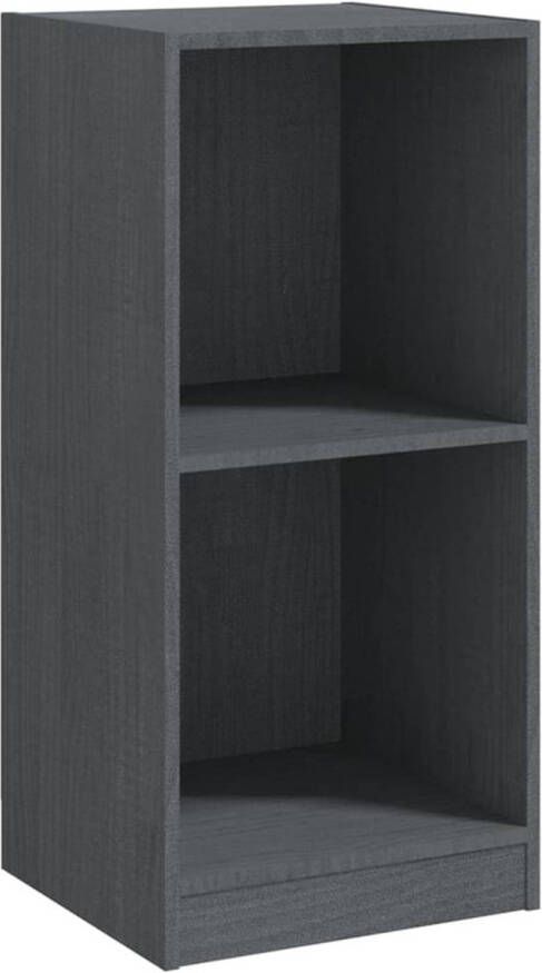 The Living Store Bijzetkast Hout 35.5 x 33.5 x 76 cm Grijs Montage vereist