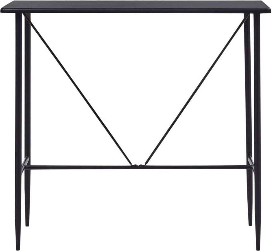 The Living Store Bistrotafel Bartafel MDF Zwart 120x60x110cm