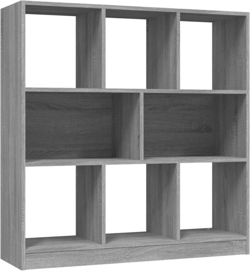 The Living Store Boekenkast 97.5 x 29.5 x 100 cm Grijs Sonoma Eiken