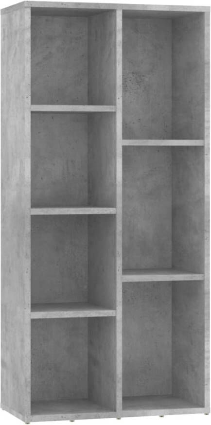 The Living Store Boekenkast Betongrijs 50 x 25 x 106 cm 7 schappen - Foto 1