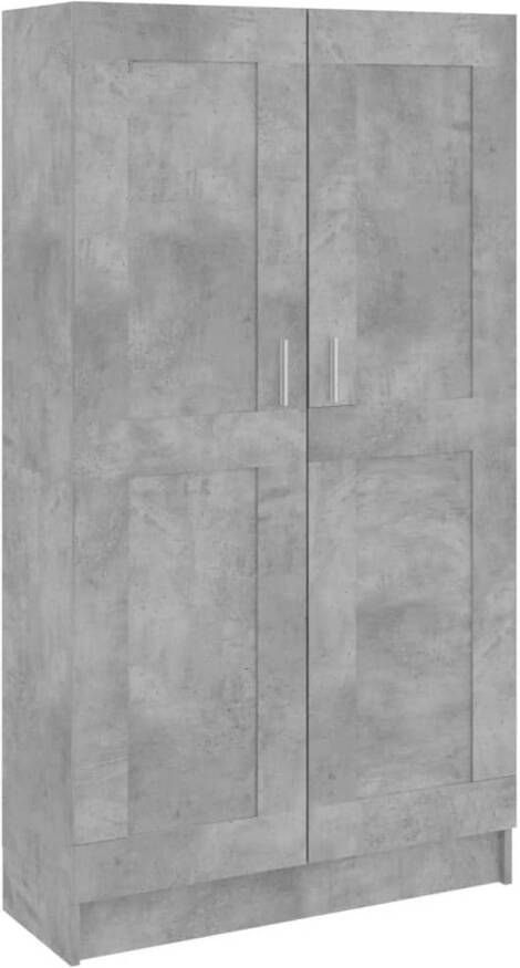 The Living Store Boekenkast 82 5x30 5x150 cm spaanplaat betongrijs Boekenkast Bibliotheek Houten Boekenkast Grijze Boekenkast Betonnen Boekenkast