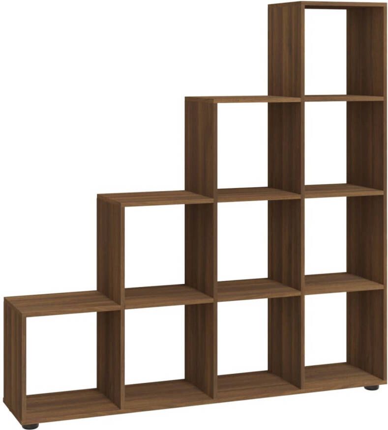 The Living Store Boekenkast Bruineiken 138x29x142 cm Duurzaam bewerkt hout