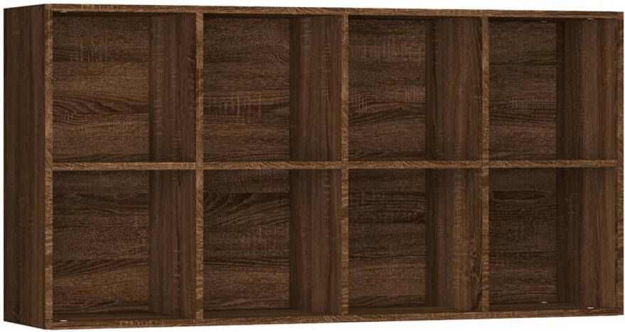The Living Store Boekenkast 66x30x130 cm bewerkt hout bruineikenkleurig Kast