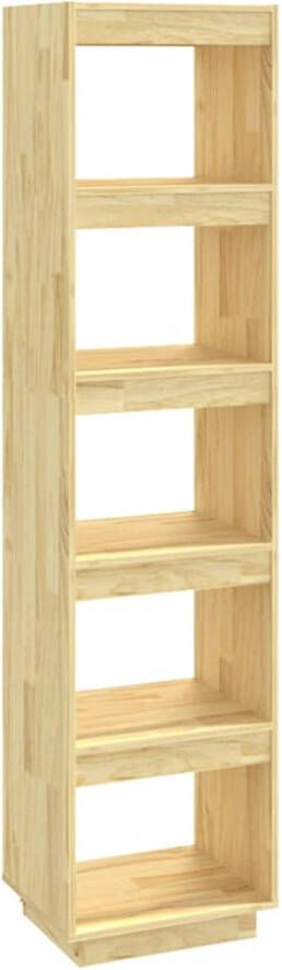 The Living Store Boekenkast kamerscherm 40x35x167 cm massief grenenhout Boekenkast Houten Boekenkast Grenenhouten Boekenkast Kamerdivider Scheidingswand