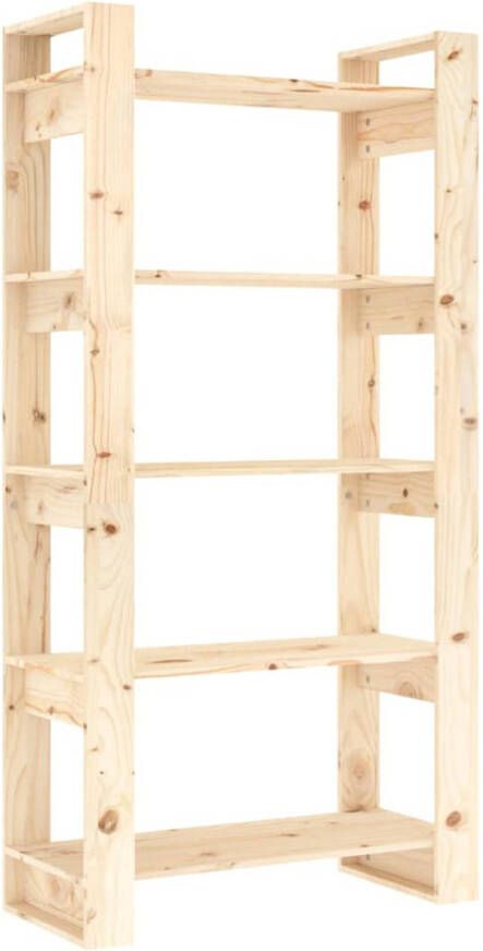 VidaXL The Living Store Boekenkast Grenenhout 80 x 35 x 160 cm Decoratief en praktisch