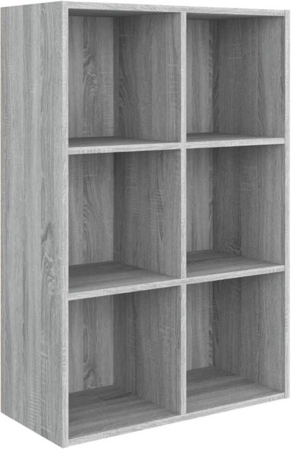The Living Store Boekenkast Grijze Sonoma Eiken 66 x 30 x 98 cm Duurzaam materiaal