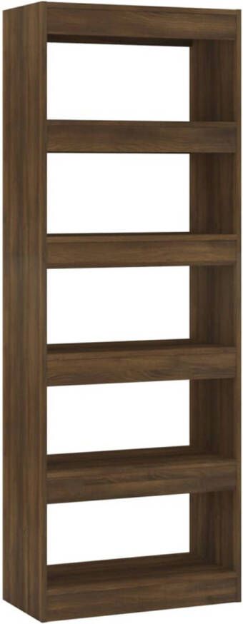 The Living Store Boekenkast Hout 60 x 30 x 166 cm Bruineiken Montage vereist