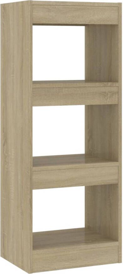 The Living Store Boekenkast Hout Eiken 40x30x103 cm Decoratief en praktisch Montage vereist
