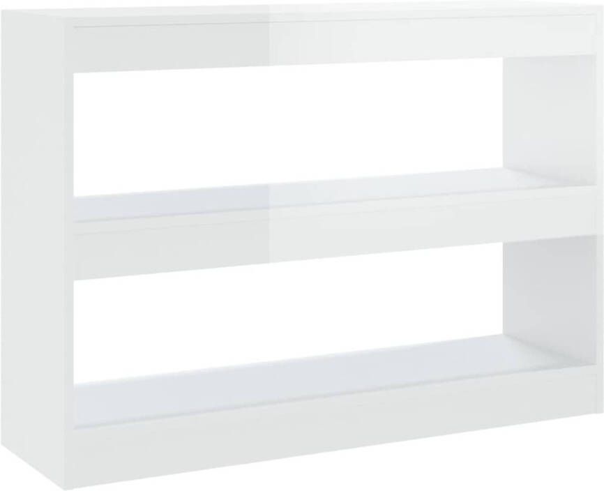 The Living Store Boekenkast Kast 100 x 30 x 72 cm Hoogglans wit