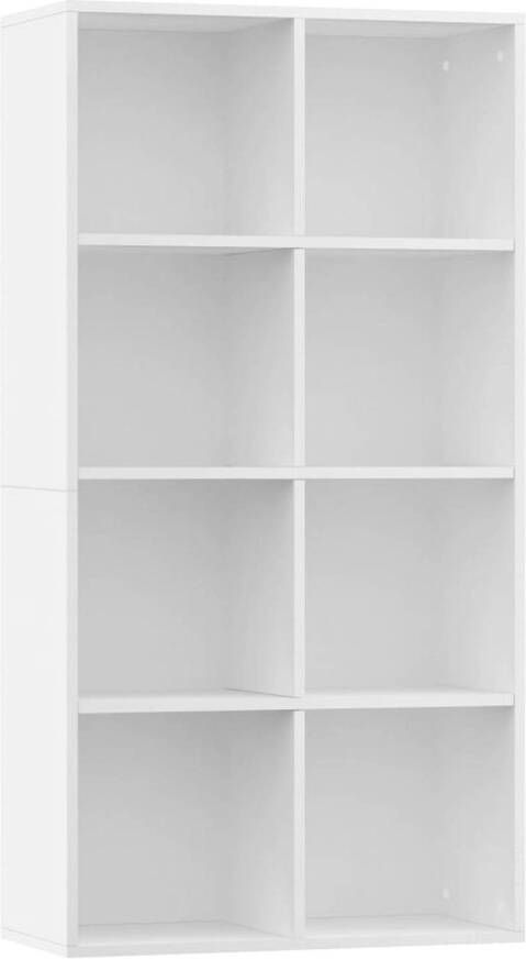 The Living Store Boekenkast klassiek meubels Afmeting- 66 x 30 x 130 cm Kleur- wit