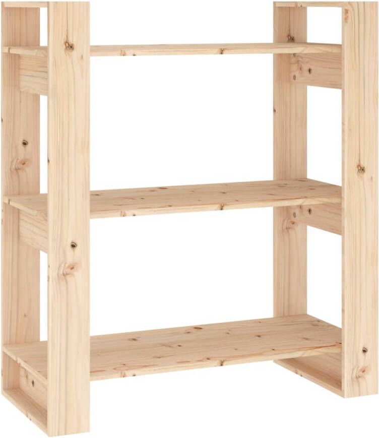 VidaXL The Living Store Boekenkast Massief Grenenhout 80 x 35 x 91 cm Veelzijdig