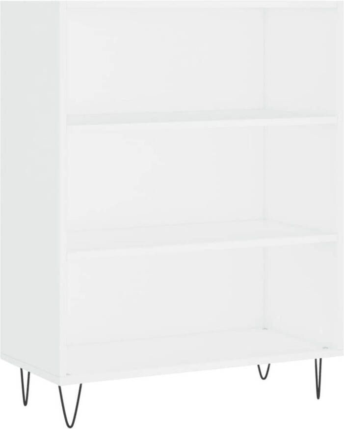 The Living Store Boekenkast 69-5x32-5x90 cm bewerkt hout wit Kast - Foto 1
