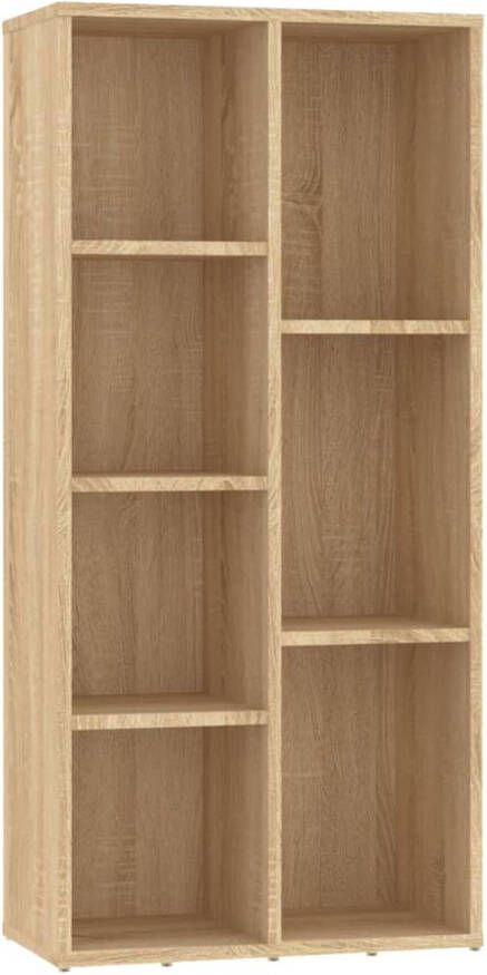 The Living Store Boekenkast Sonoma Eiken 50 x 25 x 106 cm Met 7 schappen