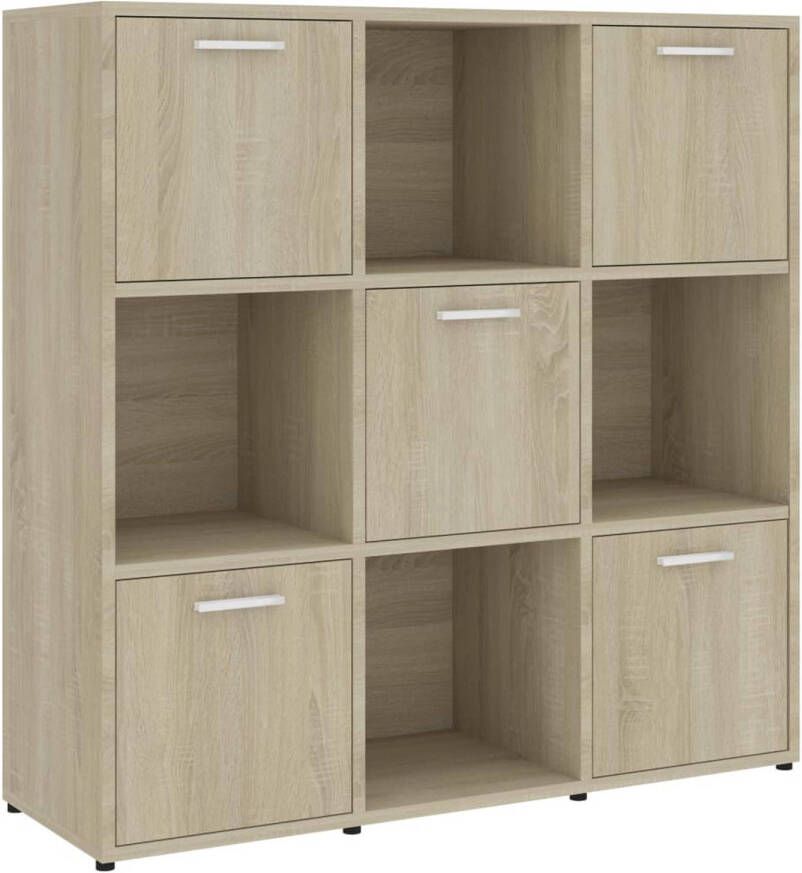 The Living Store Boekenkast 90x30x90 cm spaanplaat sonoma eikenkleurig Kast