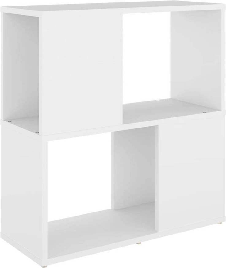 The Living Store Boekenkast Wit 60x24x63 cm Bewerkt hout