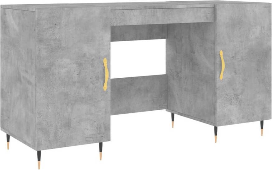 The Living Store Bureau betongrijs 140 x 50 x 75 cm industrieel design