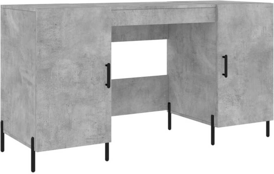 The Living Store Bureau betongrijs 140 x 50 x 75 cm Industriële stijl Duurzaam materiaal