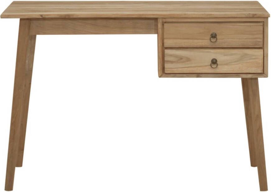 The Living Store Bureau Rustiek Teakhout 110 x 52 x 75 cm 2 Lades - Foto 1