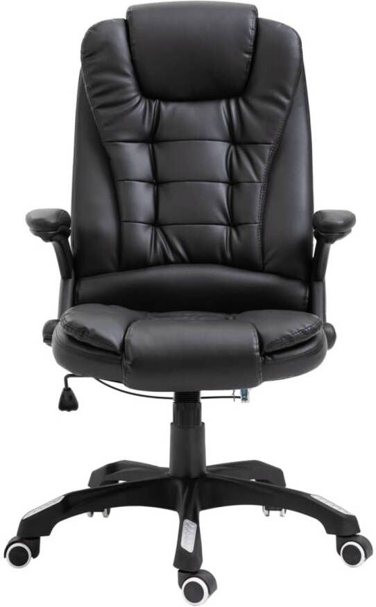 The Living Store bureaustoel hoogwaardig ergonomisch ontwerp zwart 68x71x(110-119) cm met nylon zwenkwielen gasveersysteem en verstelbare hoogte - Foto 1