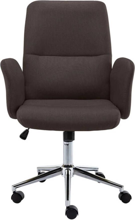 The Living Store bureaustoel zwart dik gevoerd stof (100% polyester) 60 x 67 x (97 107) cm 360 graden draaibaar 5 zwenkwielen gasveermechanisme 110 kg draagvermogen