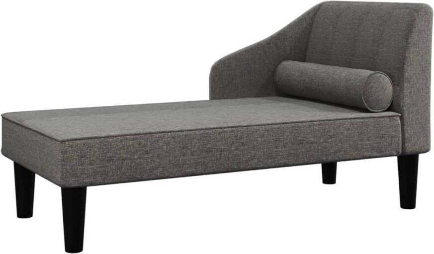 The Living Store Chaise Longue Donkergrijs 120x57x63 cm Duurzaam materiaal