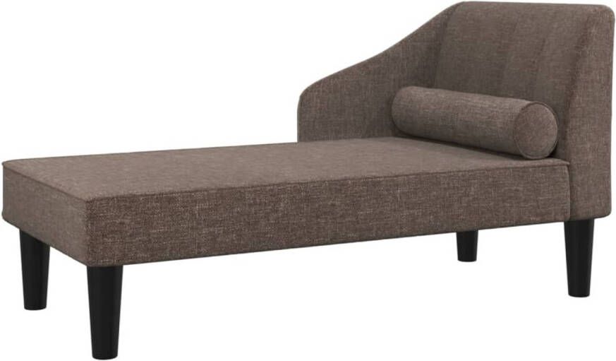 The Living Store Chaise Longue Taupe 120 x 57 x 63 cm Duurzaam materiaal