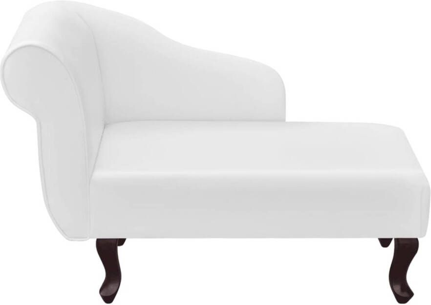 The Living Store Chaise Longue Wit 104 x 51 x 69.5 cm Kunstleer