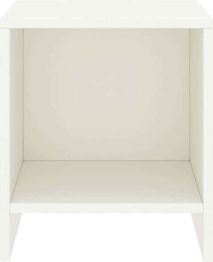 The Living Store Decoratieve Houten Bedtafel 35 x 30 x 40 cm Massief Grenenhout Nachtkastje Bedsidetable Houten Meubilair Grenenhout Wit