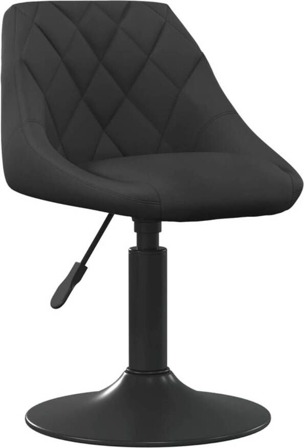 VidaXL Eetkamerstoelen Draaibare Eetkamerstoelen draaibaar 4 st fluweel zwart Velvet Meubels Zwarte Eetkamerstoelen Design Eetkamerstoelen